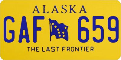 AK license plate GAF659