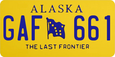 AK license plate GAF661