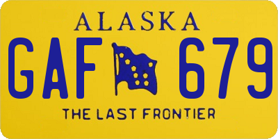 AK license plate GAF679
