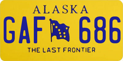 AK license plate GAF686