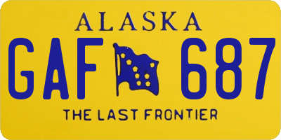 AK license plate GAF687