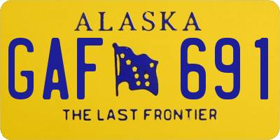 AK license plate GAF691