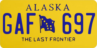 AK license plate GAF697