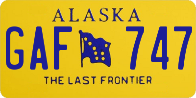 AK license plate GAF747