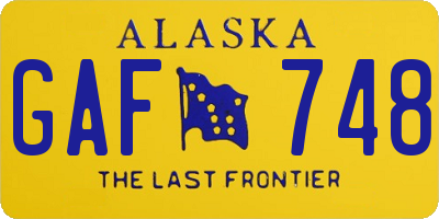 AK license plate GAF748