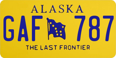 AK license plate GAF787