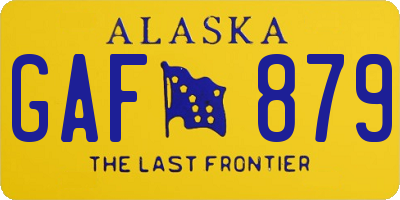 AK license plate GAF879