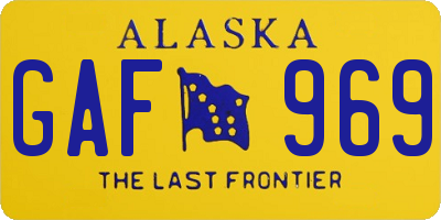 AK license plate GAF969
