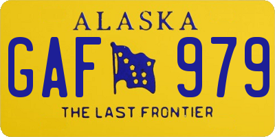 AK license plate GAF979