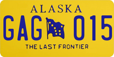 AK license plate GAG015