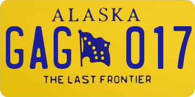 AK license plate GAG017