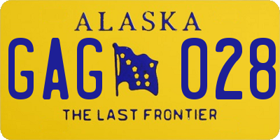 AK license plate GAG028