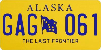 AK license plate GAG061
