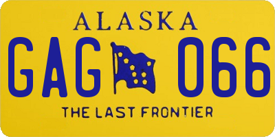 AK license plate GAG066