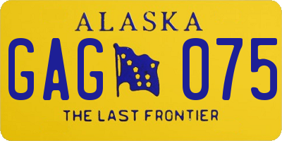 AK license plate GAG075
