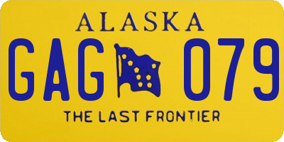 AK license plate GAG079