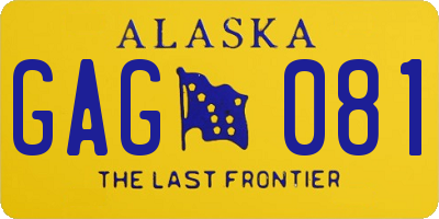 AK license plate GAG081