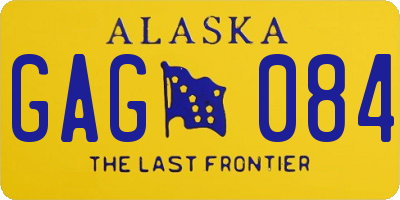 AK license plate GAG084