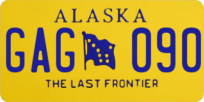 AK license plate GAG090