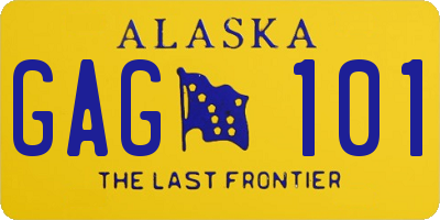 AK license plate GAG101