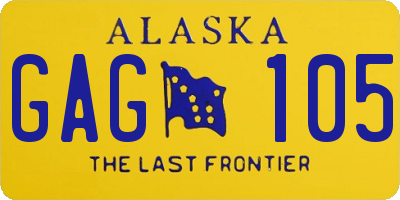 AK license plate GAG105