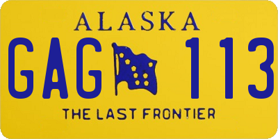 AK license plate GAG113