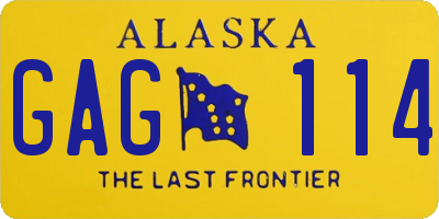 AK license plate GAG114