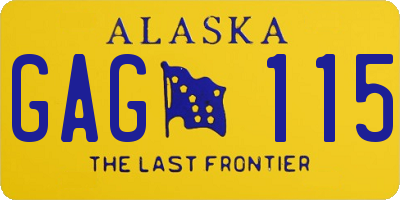 AK license plate GAG115