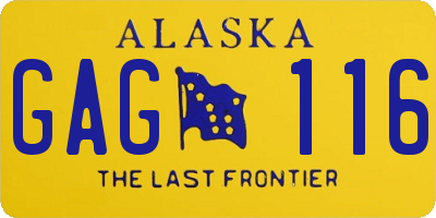 AK license plate GAG116