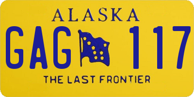 AK license plate GAG117