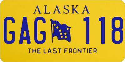 AK license plate GAG118