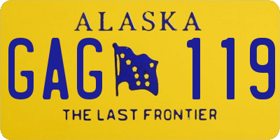 AK license plate GAG119