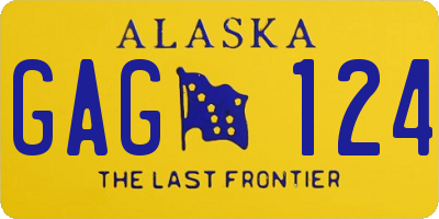 AK license plate GAG124