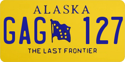 AK license plate GAG127