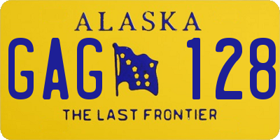 AK license plate GAG128