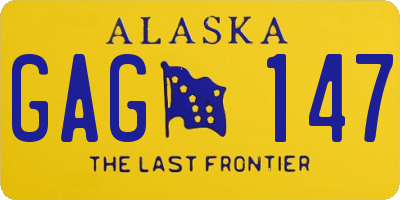 AK license plate GAG147