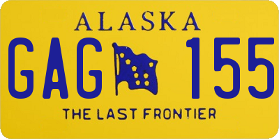 AK license plate GAG155