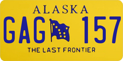 AK license plate GAG157