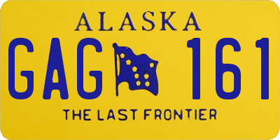 AK license plate GAG161