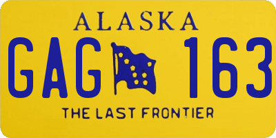 AK license plate GAG163