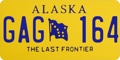 AK license plate GAG164