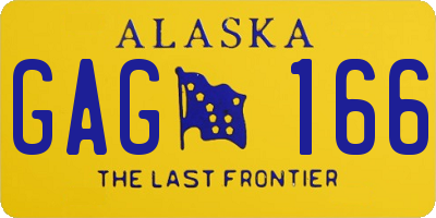 AK license plate GAG166