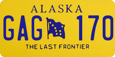 AK license plate GAG170