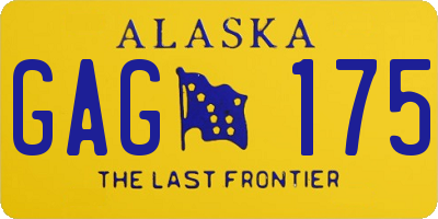 AK license plate GAG175