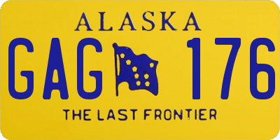 AK license plate GAG176