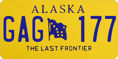 AK license plate GAG177