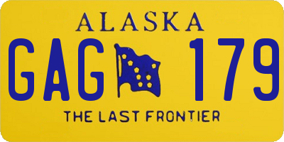 AK license plate GAG179