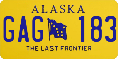 AK license plate GAG183