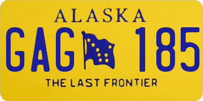 AK license plate GAG185