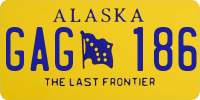 AK license plate GAG186